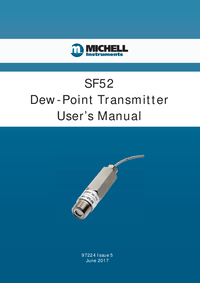 Thumbnail of document Manual - SF52 Dew-Point Transmitter
